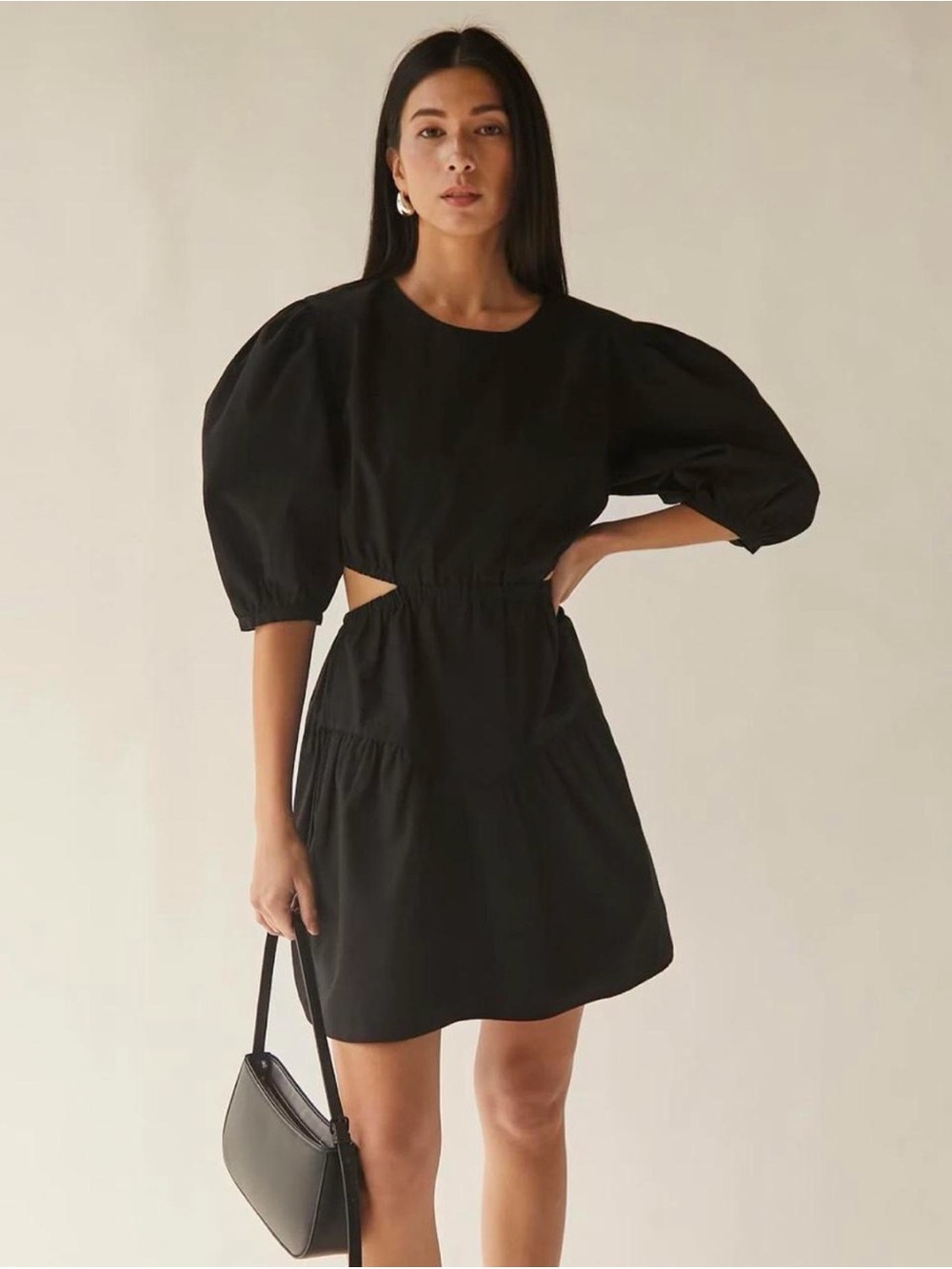 Oak + Fort puff sleeve dress - like new!
